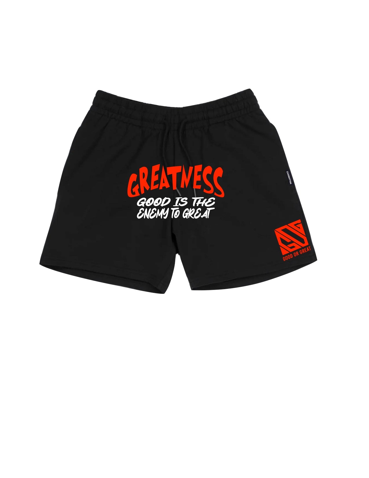 Greatness Jogger Shorts (Black,Red,& White)